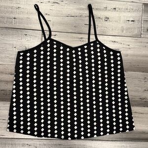 Black and White Patterned Cami Top